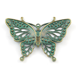 Zinc Alloy Butterfly Pendants Rhinestone Settings&nbsp;PALLOY-R065-011-LF
