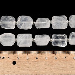 天然石クオーツクリスタルビーズ連売り  ナゲット  多面カット  シードビーズで  14~17x11~14x9~13.5mm  穴：1mm  約20~22個/連  15.16~15.75インチ（38.5~40cm）&nbsp;G-C105-A06-01