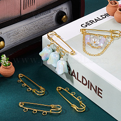 30Pcs Iron Brooch Findings&nbsp;IFIN-SC0001-85G-02