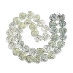 Electroplate Transparent Glass Beads Strands&nbsp;EGLA-N017-04C