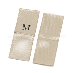 服のサイズのラベル  織りクラフトクラフトラベル  衣類縫製用  サイズm  ダークカーキ  36.5x13x0.2mm  100個/袋&nbsp;FIND-WH0100-20C