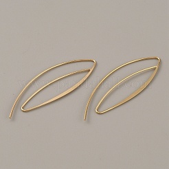 Brass Spiral Oval Dangle Earrings&nbsp;EJEW-WH0012-005