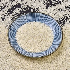 MIYUKIデリカビーズ小  シリンダー  日本製シードビーズ  15/0  （dbs0883)マット不透明ダーククリームab  1.1x1.3mm  穴：0.7mm  約35000個/袋  100 G /袋&nbsp;SEED-J020-DBS0883