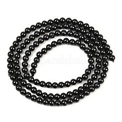天然な黒スピネルラウンドビーズ連売り  3mm  穴：0.8mm  約135個/連  15.31''（38.9センチメートル）&nbsp;G-A130-3mm-32A