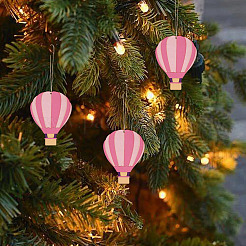 20Pcs Hot Air Balloon Unfinished Blank Wooden Pendants for Christmas Painting Arts&nbsp;NJEW-SP0001-15