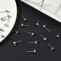 SHEGRACE Brass Stud Earring Findings&nbsp;XGR0105P-151P