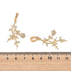 SHEGRACE Brass Micro Pave Cubic Zirconia Peg Bails&nbsp;XGRQ5S715-848-G