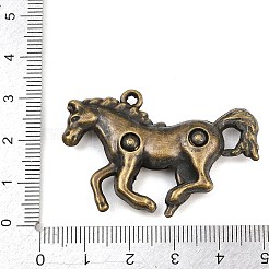 合金のチベット風チャーム  馬のチャーム  アンティークブロンズ  30x44x7mm  穴：2.5mm&nbsp;AL-CBA2376-27AB