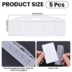 5Pcs Plastic ID Card Holder&nbsp;OFST-CP0001-17