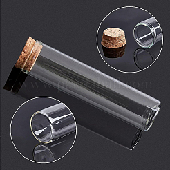 ガラス試験チューブ  木製ストッパー付き  透明  3x12.9cm  容量：60ml（2.02液量オンス）&nbsp;CON-WH0073-54A
