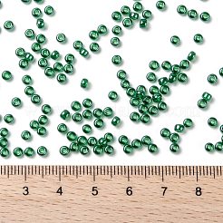 MIYUKIラウンドロカイユビーズ  日本製シードビーズ  （rr173)透明緑光沢  8/0  3mm  穴：1mm  約422~455PCS /ボトル  10 G /ボトル&nbsp;SEED-JP0009-RR0173