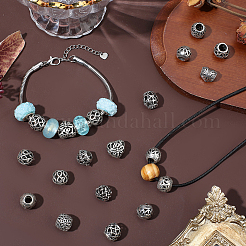 80Pcs 10 Styles Alloy European Beads&nbsp;FIND-PA0001-14