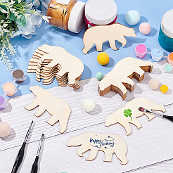 20Pcs 2 Style Unfinished Wood Pieces&nbsp;DIY-OC0010-63