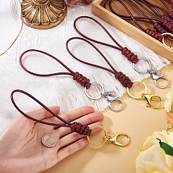 10Pcs 2 Colors Eco-Friendly Korean Waxed Polyester Cord Keychains&nbsp;KEYC-TA00034
