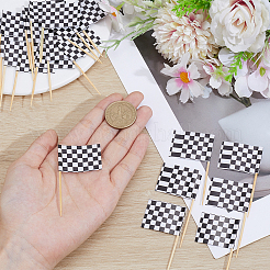 7Bags Paper Racing Flag Cake Insert Card Decoration&nbsp;AJEW-GF0012-84