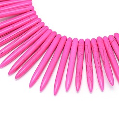 Synthetic Turquoise Graduated Spike Beads Strands&nbsp;G-F604-10A