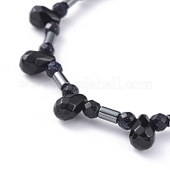 Non-magnetic Synthetic Hematite Beads Stretch Bracelets&nbsp;BJEW-JB04659-03