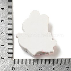 誕生日テーマの不透明樹脂デコデンカボション  漫画のカボション  ジュエリー作りのための  花  31.5x31x9mm&nbsp;CRES-F032-A09
