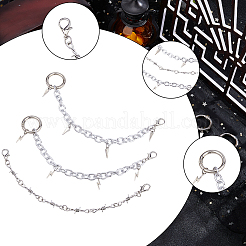 6Pcs 3 Style Aluminum Boot Strap Chains&nbsp;HJEW-HS00095
