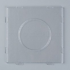3x2.5mmミニアイロンビーズペグボード  透明  140x140x7.5mm&nbsp;X-DIY-Q009-09