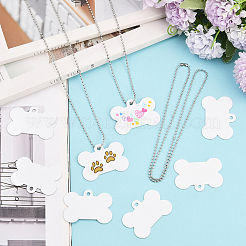 45Pcs Blank Double-sided Heat Transfer Aluminium Pendants&nbsp;DIY-SP0006-29B