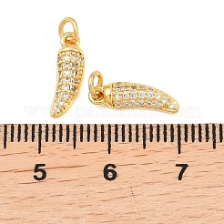 Brass Micro Pave Cubic Zirconia Charms&nbsp;KK-F927-29G