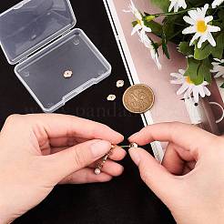 スターリングシルバーのイヤリング2組  ピアスバックキャッチ  ローズゴールド  6x7x1.5mm  穴：1.2mm  2組&nbsp;STER-CN0001-07A