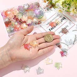 90Pcs 9 Colors Baking Paint Transparent Glass Pendants&nbsp;DGLA-CJ0001-05