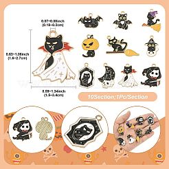 10Pcs 10 Styles Halloween Alloy Enamel Pendants&nbsp;ENAM-FS0003-83