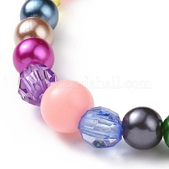 Rainbow Theme Bracelets & Necklaces Sets for Kids&nbsp;SJEW-JS01266