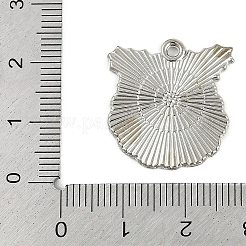 クリスマステーマ合金エナメルペンダント  プラチナ  クリスマスリース  22x21x1.5mm  穴：1.8mm&nbsp;ENAM-Z020-02L