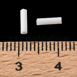 ペイントガラスビーズを焼く  チューブ  ホワイト  6~7x2mm  穴：0.8mm  約300個/袋&nbsp;GL-G001-04D
