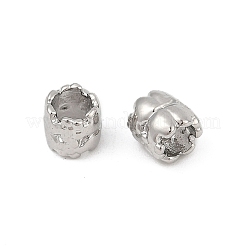 真鍮製スペーサービーズ  クローバー  プラチナ  5x5mm  穴：3mm&nbsp;KK-D375-32P
