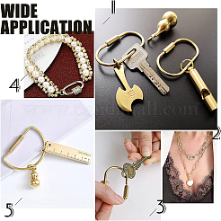 6Pcs 6 Styles 304 Stainless Steel Screw Carabiner Lock Charms&nbsp;STAS-UN0040-79