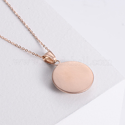 Stainless Steel Circular Tree of Life Pendant Necklaces&nbsp;BH2747