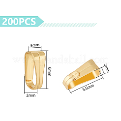 200Pcs 304 Stainless Steel Snap On Bails&nbsp;STAS-UN0055-39