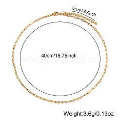 304 Stainless Steel Paperclip Chain Necklaces&nbsp;BZ2870