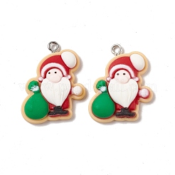 Christmas Theme Opaque Resin Pendants&nbsp;FIND-E025-09