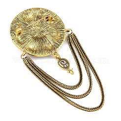 Resin Imitation Turquoise Brooches&nbsp;JEWB-P058-05AG