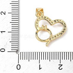 Brass Micro Pave Cubic Zirconia Pendants&nbsp;KK-Q068-20G