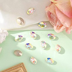 プレシオサ® マキシマ クリスタル ファンシーストーン  チェコクリスタル  435 12 601 楕円  デュラフォイル  00030 200 クリスタル アブ  18x13mm&nbsp;X-PRC-FF18-00030-200