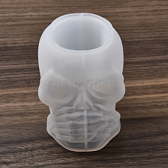 シリコンモールド  スカル  ホワイト  96.5x67.5x80.5mm&nbsp;LS-SIL-D301-03B