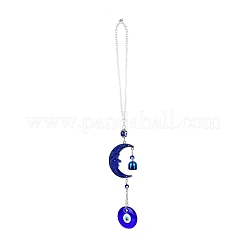 Evil Eye Alloy Lampwork Pendant Decorations&nbsp;LS-HJEW-M005-02B-AS