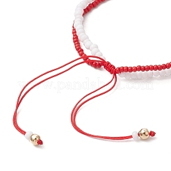 Easter Glass Seed Beads Braided Bead Bracelets&nbsp;BJEW-MZ00150-01
