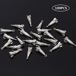 チベット風亜鉛合金チャーム  ロケット  アンティークシルバー  25x9x9mm  穴：1.5mm&nbsp;LS-PALLOY-P178-20AS