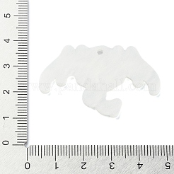 ハロウィンスタイルのプリントアクリルパーツ  バット  28x44.5x2.5mm  穴：2mm&nbsp;OACR-M007-02C