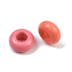 不透明なアクリルビーズ  フラットラウンド  ミックスカラー  11.5x5.5mm  穴：5mm  約1219個/500g&nbsp;OACR-A040-11