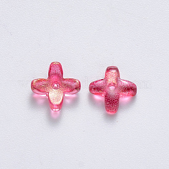 Transparent Spray Painted Glass Beads&nbsp;GLAA-R211-06-C05