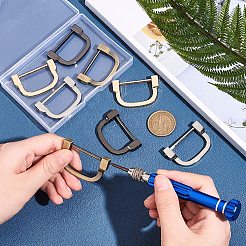 8Pcs 4 Colors Alloy D Rings&nbsp;FIND-WR0003-53B