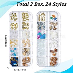 Ocean Theme Natural Shell & Resin & Plastic & Alloy Nail Art Decoration&nbsp;MRMJ-CP0001-34D